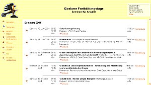 Bildschirmkopie Internetpr�senz Goslarer Fortbildungstage